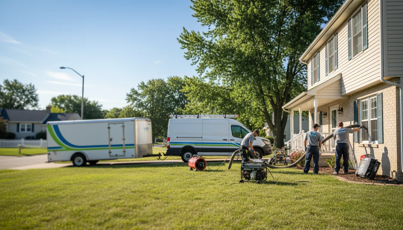 Flooded Basement Restoration And Cleanup With Repair in La Crosse, IN near me